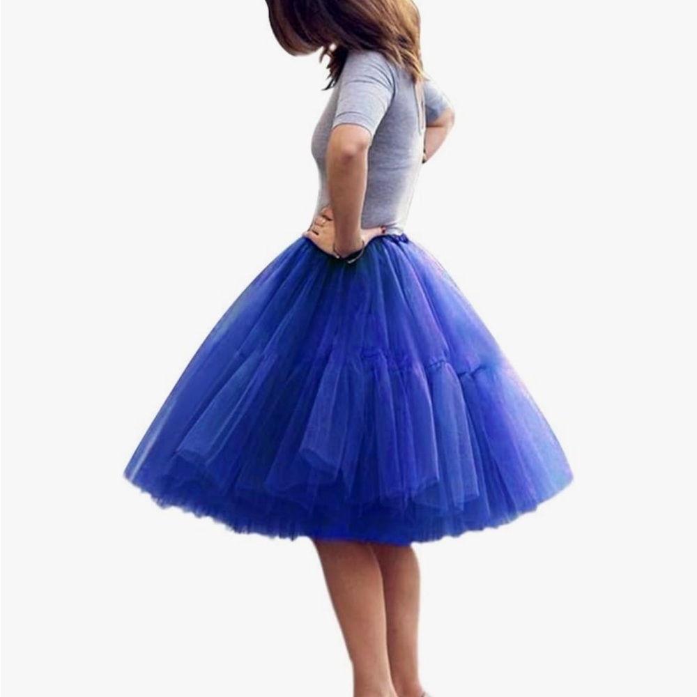 Elegant Blue Tulle Petticoat TuTu Skirt